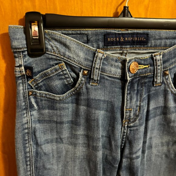 Rock Republic Jeans Womens Back Pocket Design Size 0‎ - Picture 3 of 12